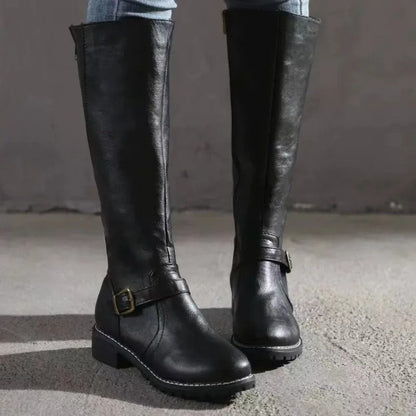 Marvina Riding Knee-High Lug Sole Boots