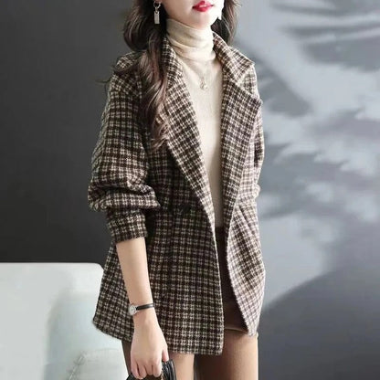 Mirelda Houndstooth Wool Blend Blazer