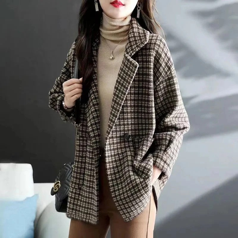 Mirelda Houndstooth Wool Blend Blazer