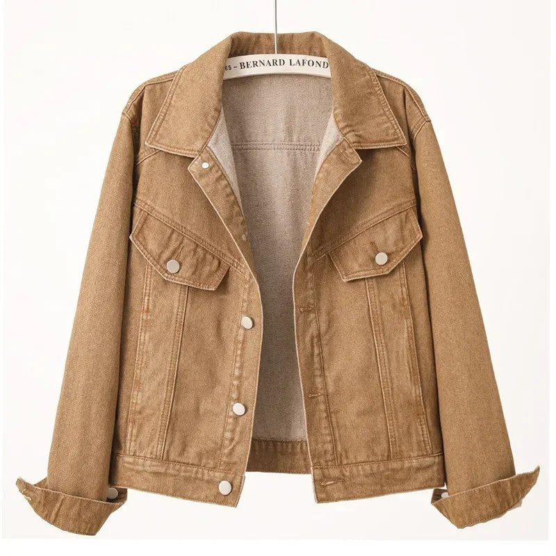 Mirelle Relaxed Cropped Denim Jacket