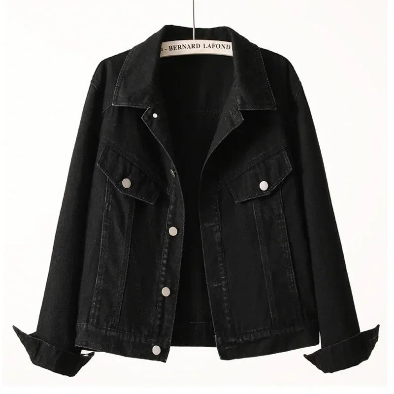 Mirelle Relaxed Cropped Denim Jacket