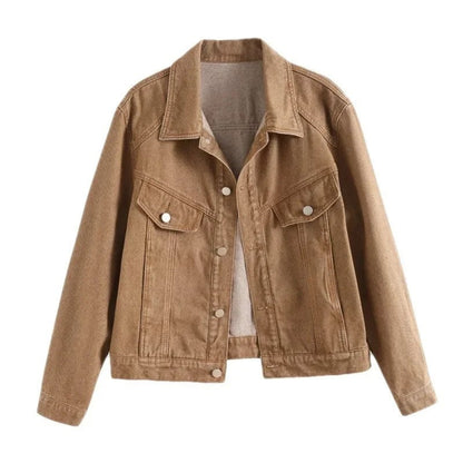 Mirelle Relaxed Cropped Denim Jacket