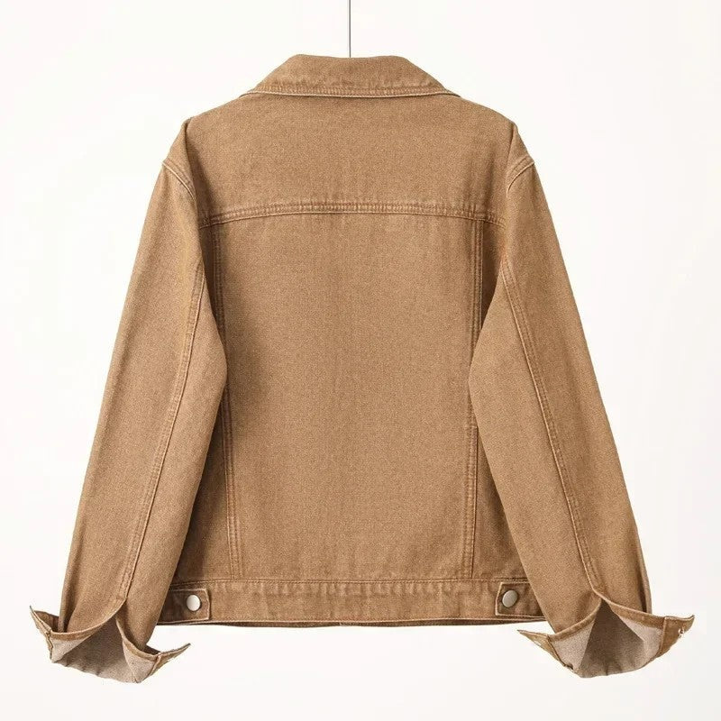 Mirelle Relaxed Cropped Denim Jacket
