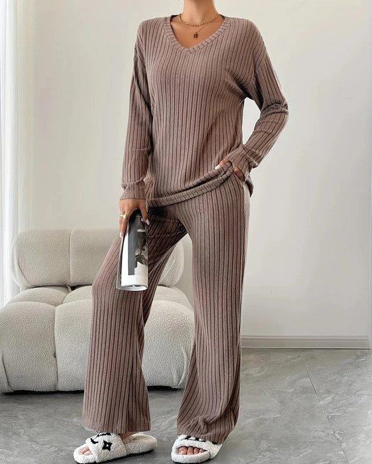 Miretta Ribbed Knit Lounge Set