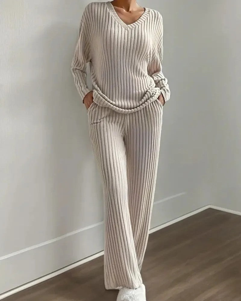 Miretta Ribbed Knit Lounge Set