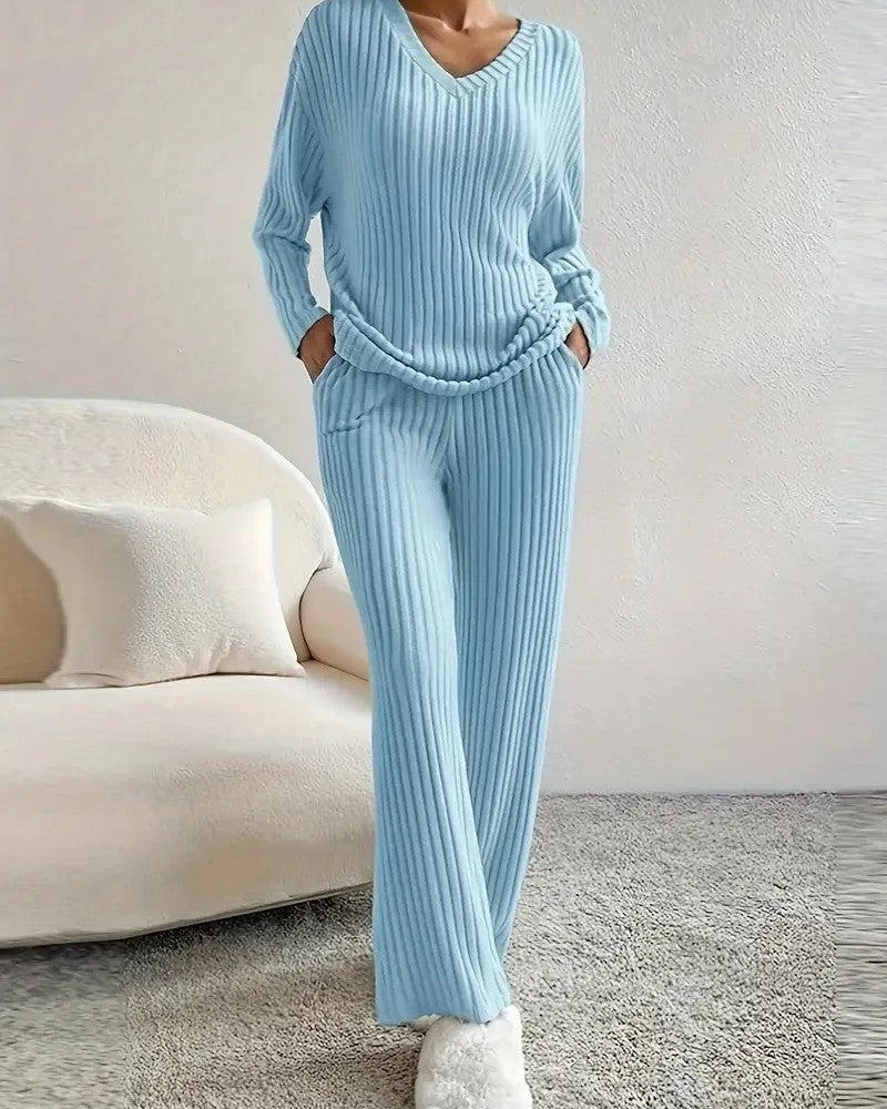 Miretta Ribbed Knit Lounge Set