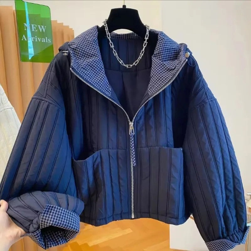 Navelle Quilted Hooded Zip Jacket