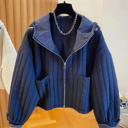 Navelle Quilted Hooded Zip Jacket