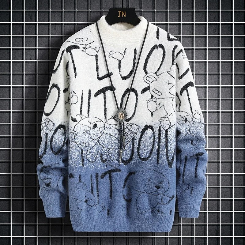 Navion Gradient Graphic Knit Sweater