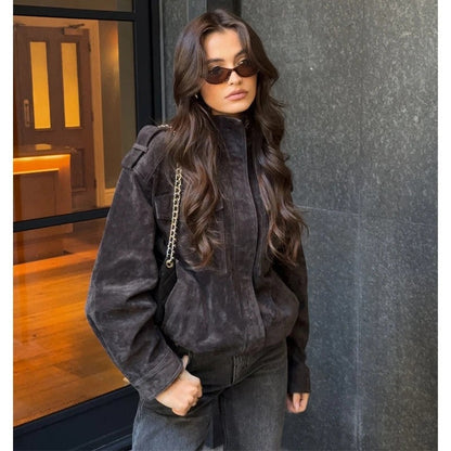 Orla Relaxed Utility Bomber Jacket