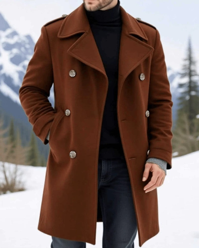 Orsola Double-Breasted Wool Overcoat