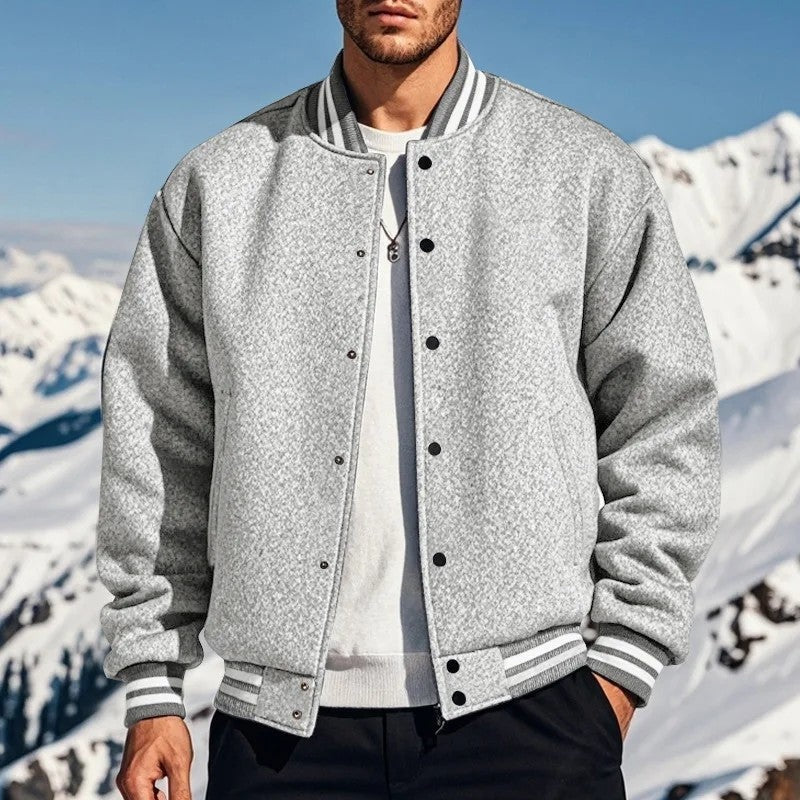 Ostian Relaxed Varsity Bomber Jacket