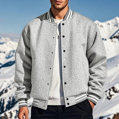 Ostian Relaxed Varsity Bomber Jacket