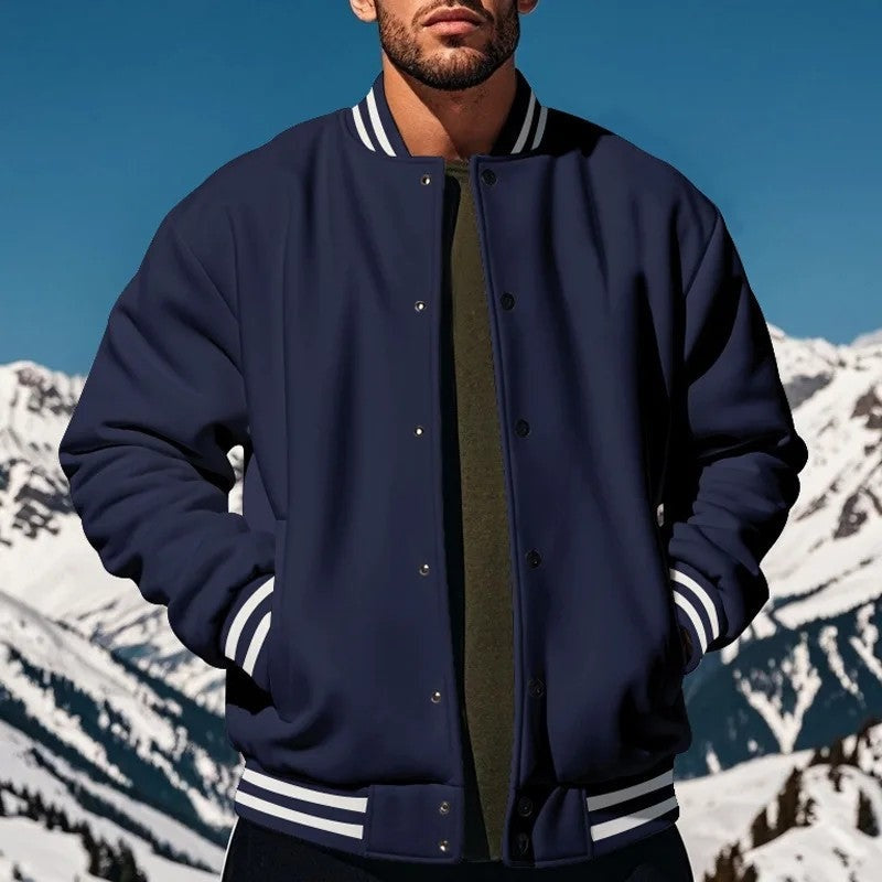 Ostian Relaxed Varsity Bomber Jacket