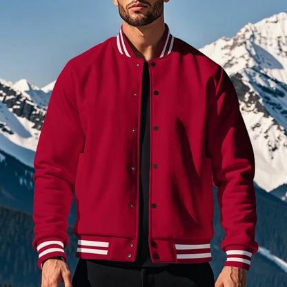 Ostian Relaxed Varsity Bomber Jacket