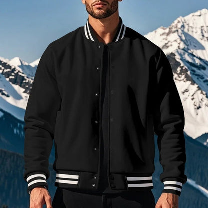 Ostian Relaxed Varsity Bomber Jacket