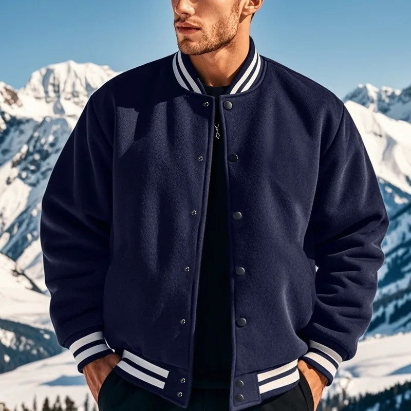 Ostian Relaxed Varsity Bomber Jacket