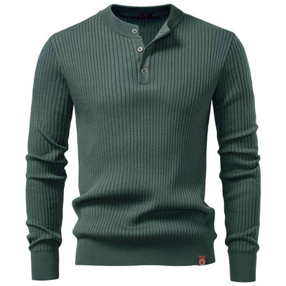 Paul Men's Ribbed Knit Henley Sweater