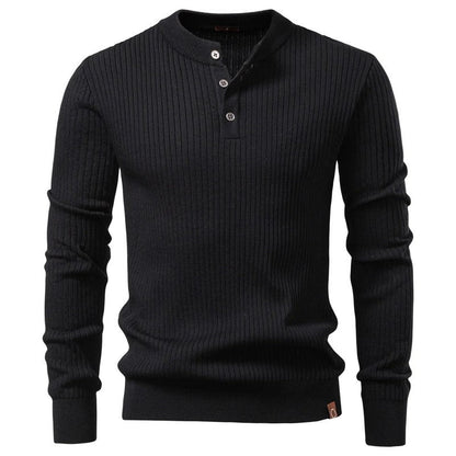 Paul Men's Ribbed Knit Henley Sweater