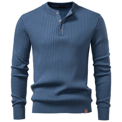 Paul Men's Ribbed Knit Henley Sweater