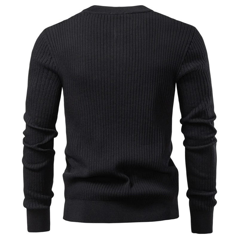 Paul Men's Ribbed Knit Henley Sweater