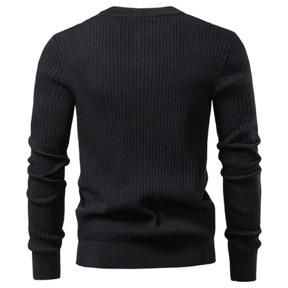 Paul Men's Ribbed Knit Henley Sweater