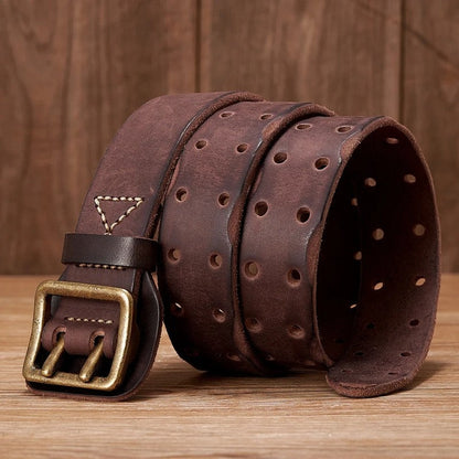 Perforated Genuine Leather Belt