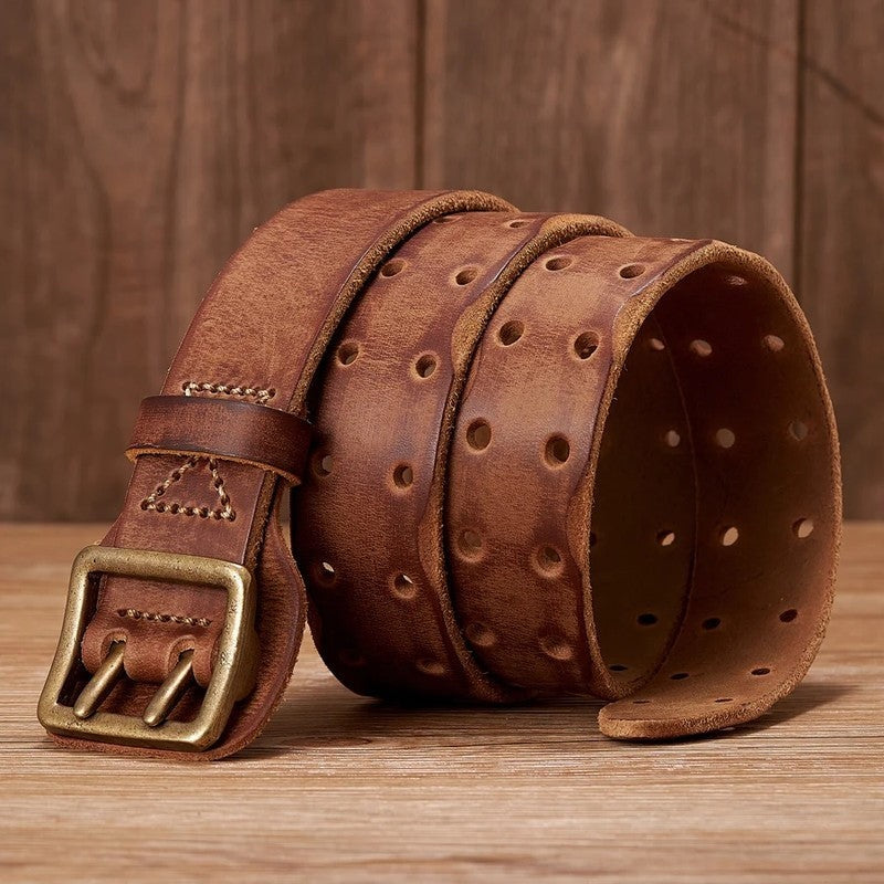 Perforated Genuine Leather Belt