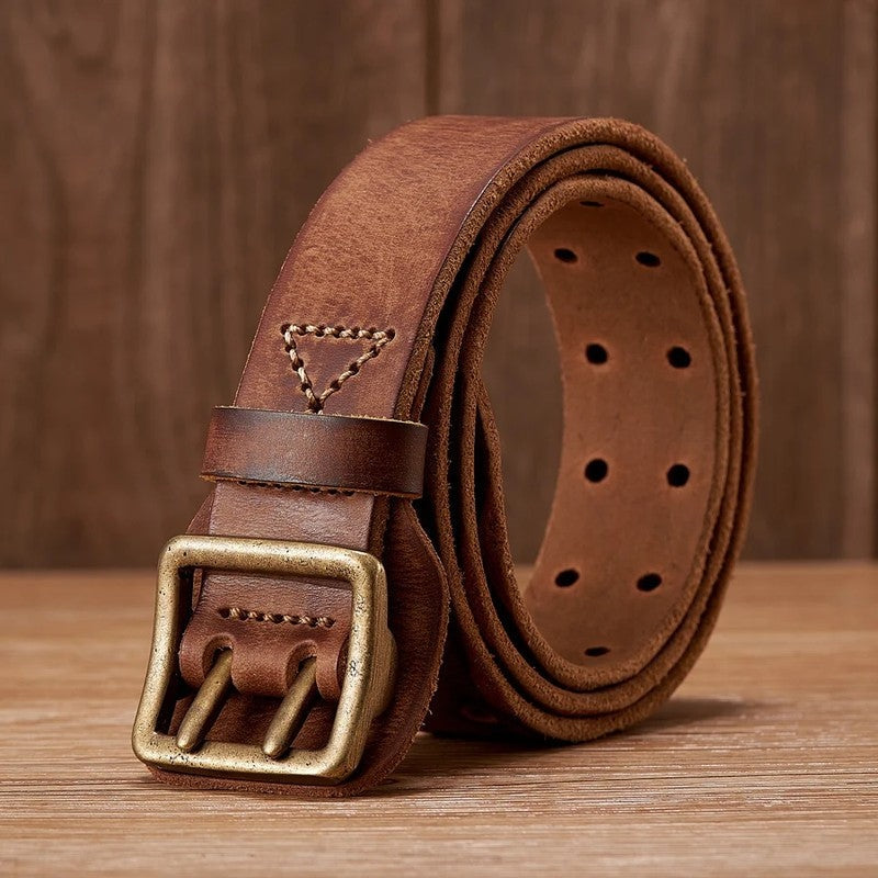 Perforated Genuine Leather Belt