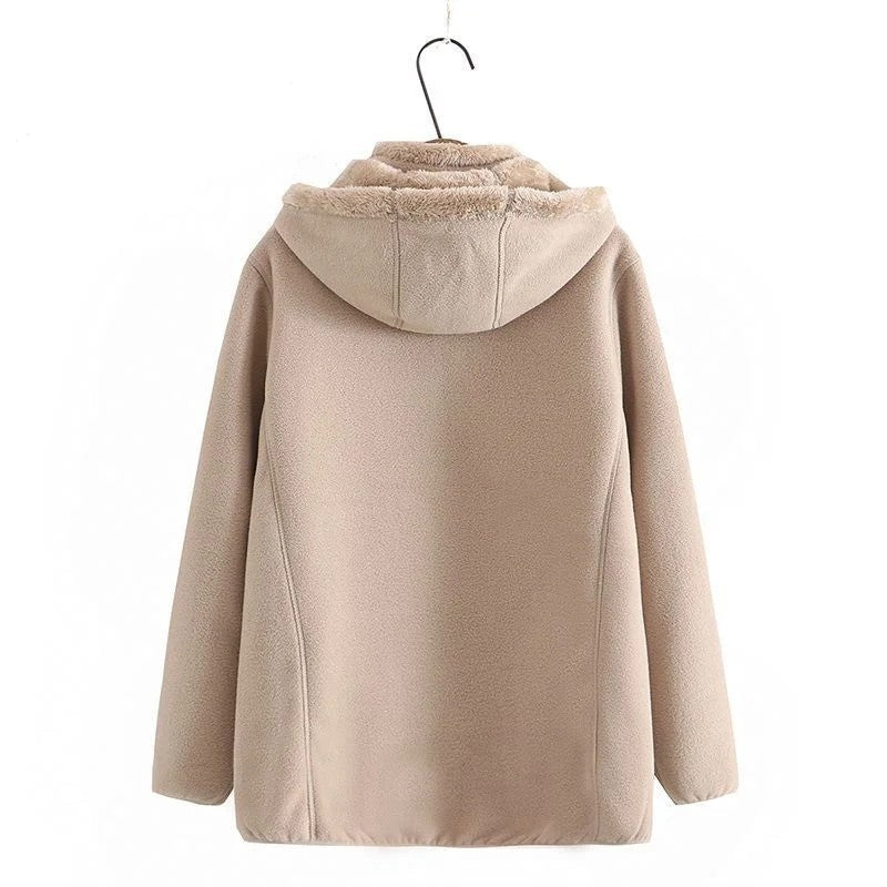Quekae Cozy Hooded Fleece Jacket