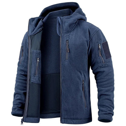 Queora Tactical Fleece Hooded Jacket