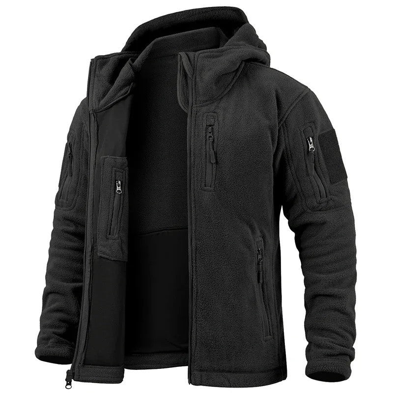 Queora Tactical Fleece Hooded Jacket