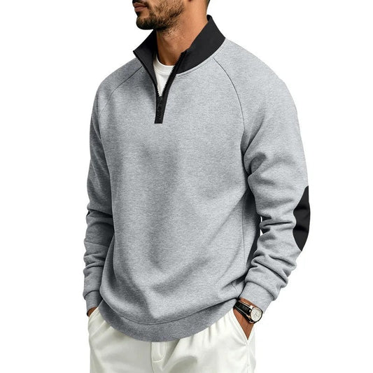 Quinby Quarter-Zip Contrast Collar Sweatshirt