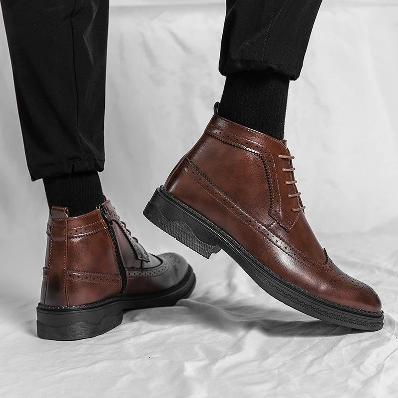 Ravero Brogue Lace-Up Dress Boots