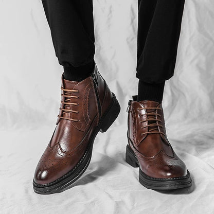 Ravero Brogue Lace-Up Dress Boots