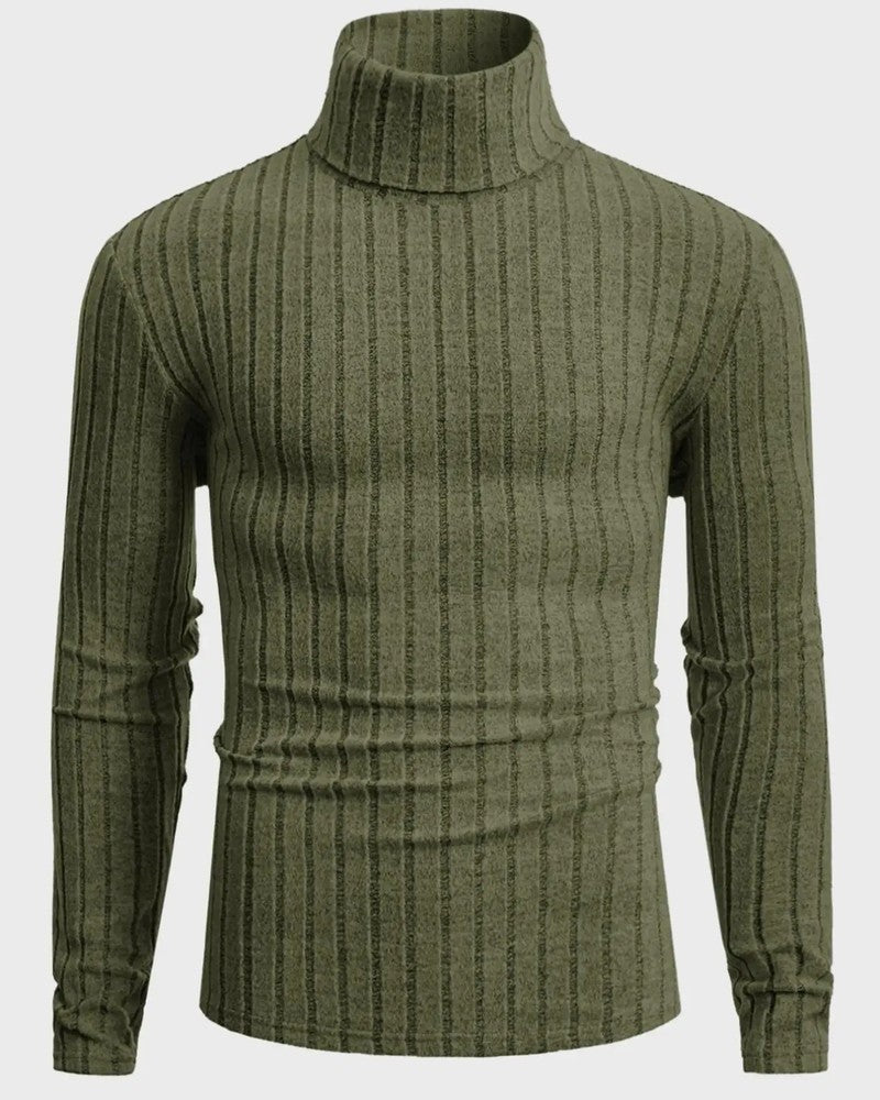 Ravilo Ribbed Knit Turtleneck Sweater