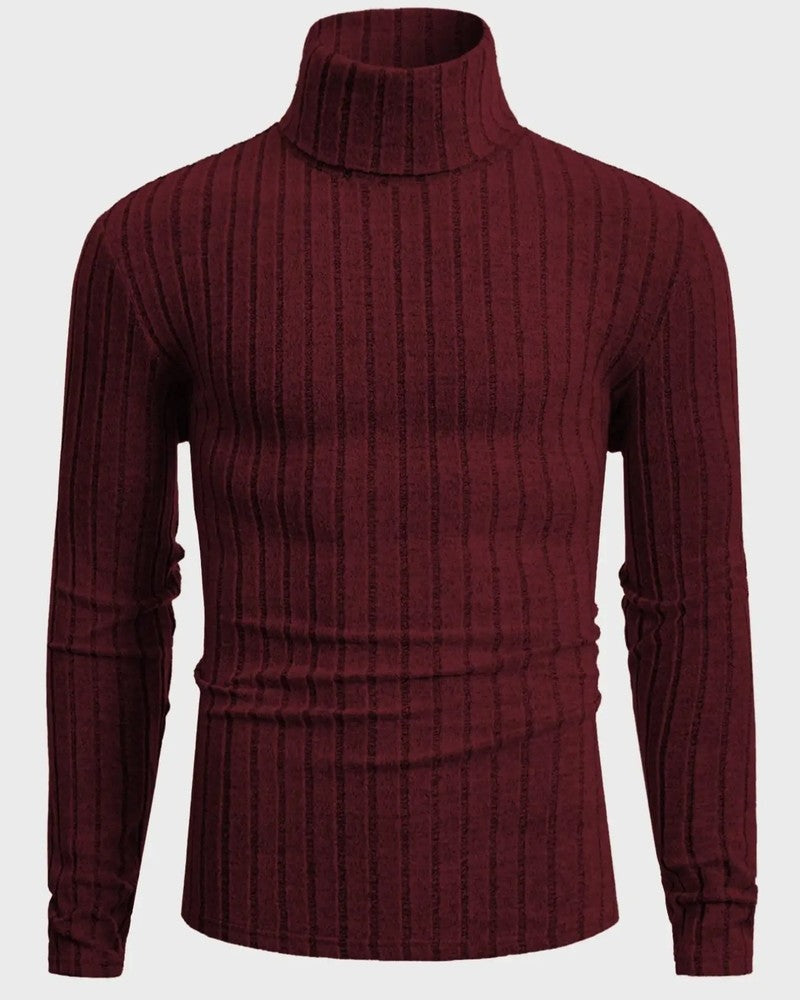 Ravilo Ribbed Knit Turtleneck Sweater