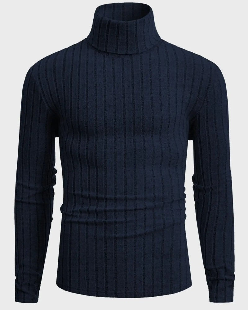 Ravilo Ribbed Knit Turtleneck Sweater