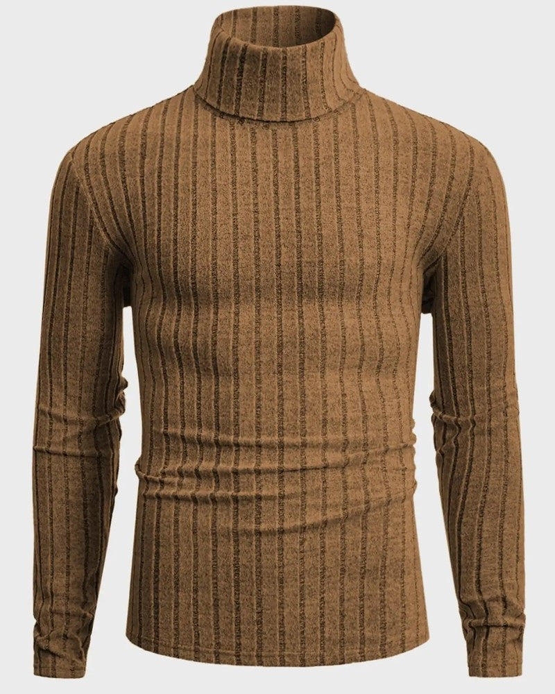 Ravilo Ribbed Knit Turtleneck Sweater