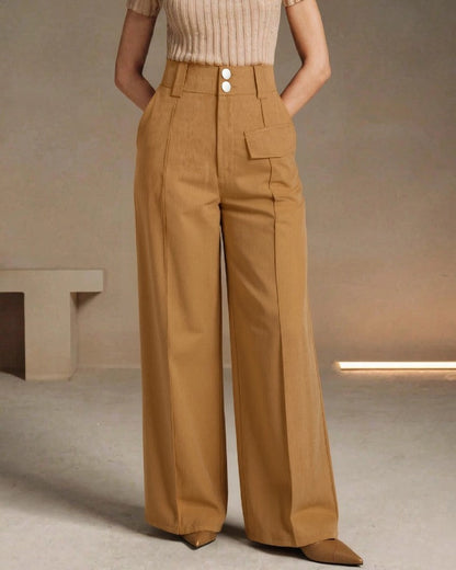 Ravina High-Waist Wide-Leg Trousers
