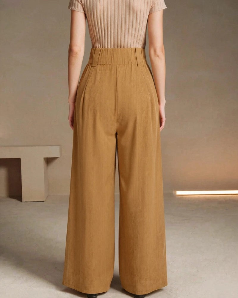 Ravina High-Waist Wide-Leg Trousers