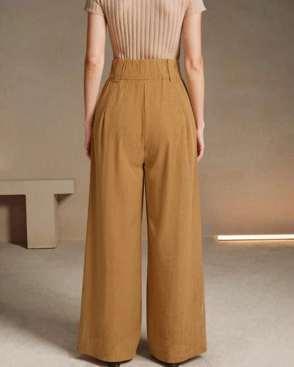 Ravina High-Waist Wide-Leg Trousers
