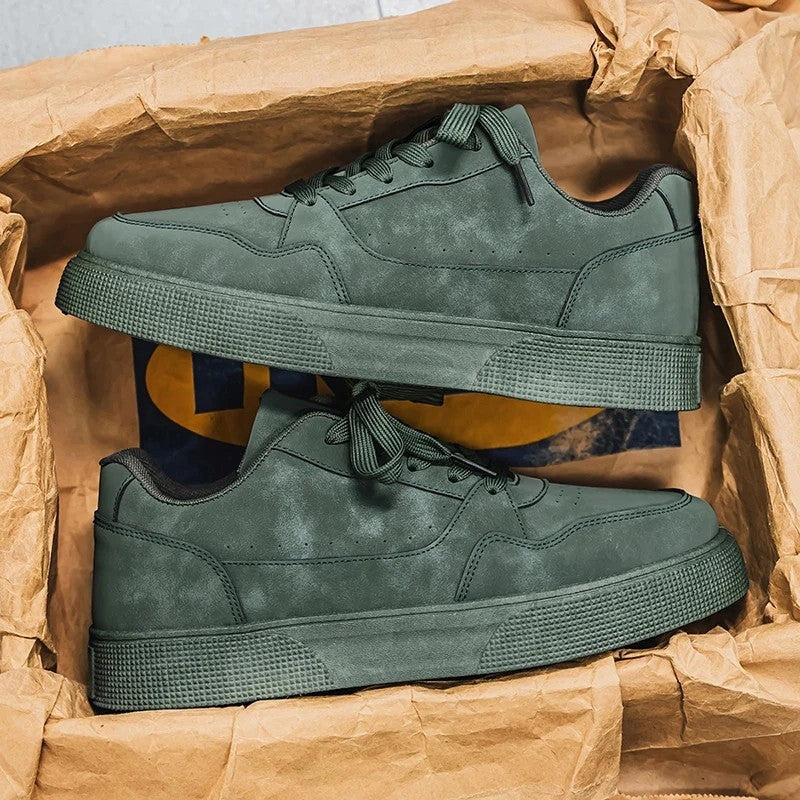 Ravino Low-Top Suede Court Sneakers