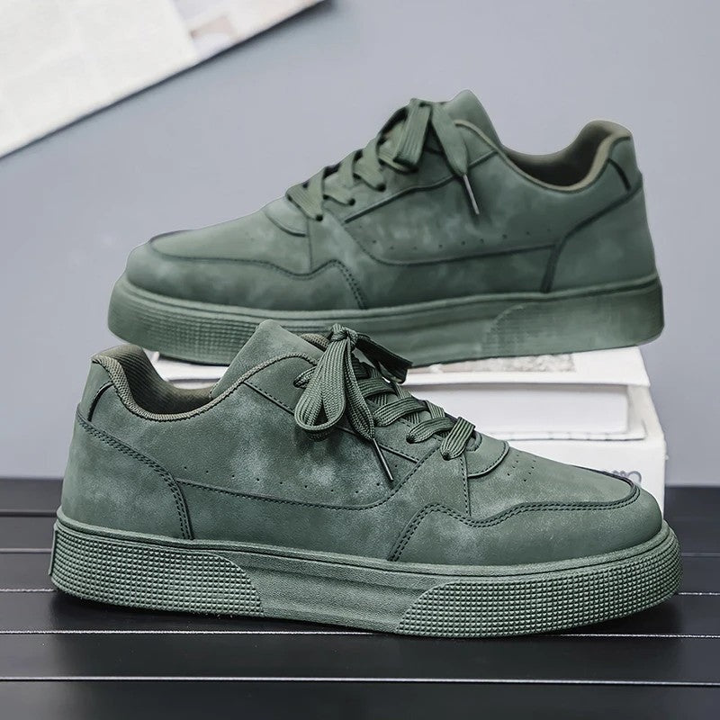 Ravino Low-Top Suede Court Sneakers