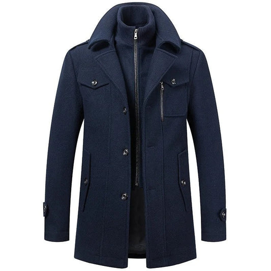 Ravelle Wool Blend Military Overcoat