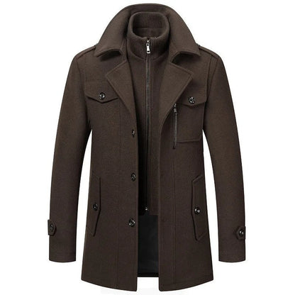 Ravelle Wool Blend Military Overcoat