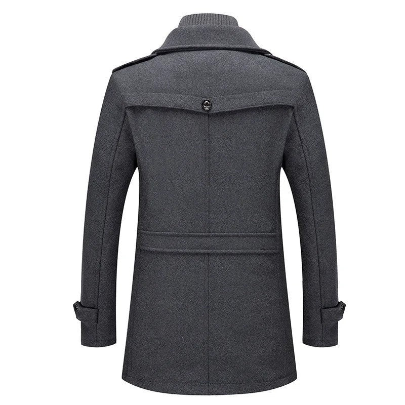 Ravelle Wool Blend Military Overcoat