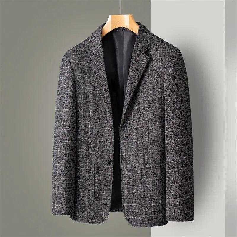 Renloft Plaid Textured Modern Blazer