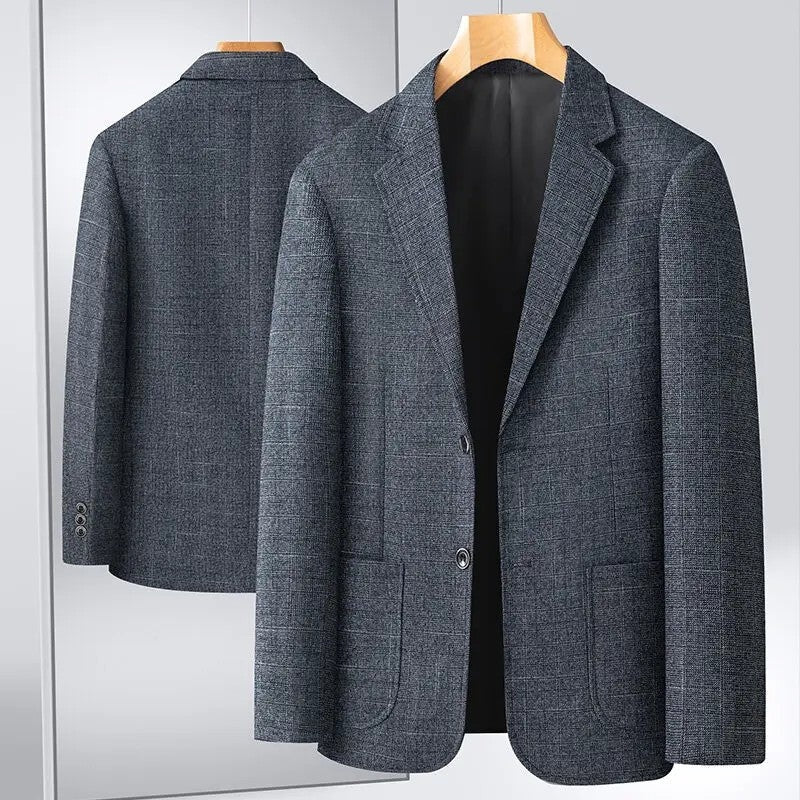 Renloft Plaid Textured Modern Blazer