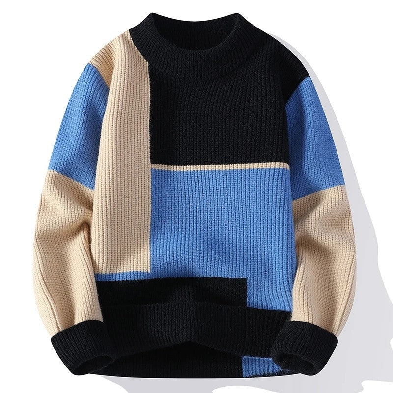 Renlor Colorblock Relaxed Knit Sweater